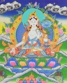 Budismo Thangka de Tara Blanca
